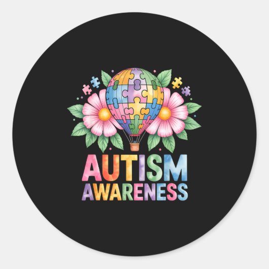 Autismus-Bewusstsein autistisch  Runder Aufkleber (Vorderseite)