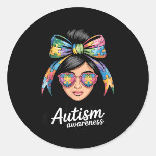 Autismus-Bewusstsein autistisch Runder Aufkleber