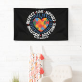 Autismus Bewusstsein Autistische Achtung Liebe Unt Banner (Insitu)
