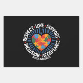 Autismus Bewusstsein Autistische Achtung Liebe Unt Geschenkpapier Set (Vorderseite)