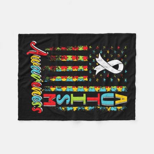Autismus Bewusstsein Autistische Autisten unterstü Fleecedecke (Vorderseite (Horizontal))