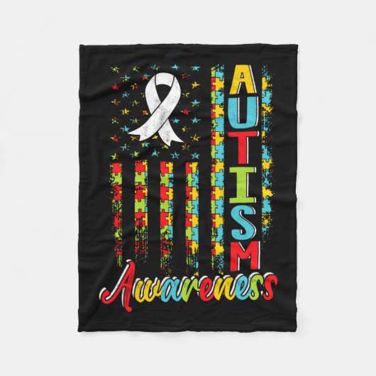 Autismus Bewusstsein Autistische Autisten unterstü Fleecedecke (Vorderseite)