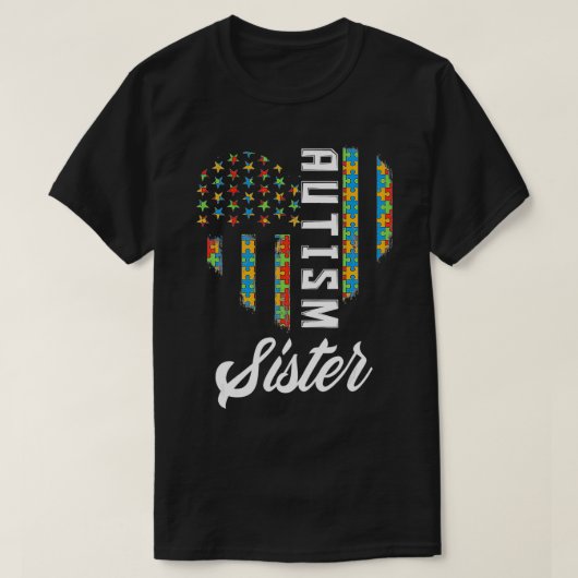 Autismus Bewusstsein Autistische Schwester Brother T-Shirt (Design vorne)