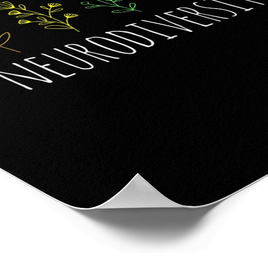 Autismus Bewusstsein Autistischer Pride Rainbow Ne Poster (Ecke)