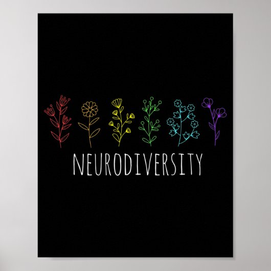 Autismus Bewusstsein Autistischer Pride Rainbow Ne Poster (Vorne)