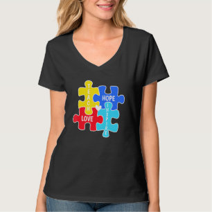 Autismus Bewusstsein Autistischer Sohn Teach Hope  T-Shirt