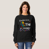 Autismus-Bewusstsein Axolotl Umarme Andersartigkei Sweatshirt (Vorne ganz)