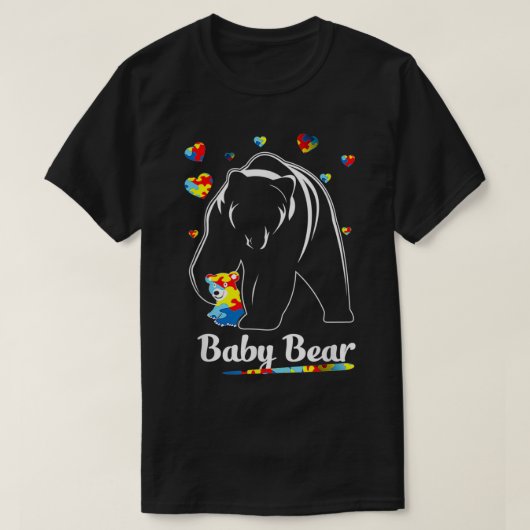 Autismus Bewusstsein Baby Bear Niedlich Autismus K T-Shirt (Design vorne)