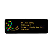 Autismus Bewusstsein Band Puzzle Stück-Sparer (Vorne)