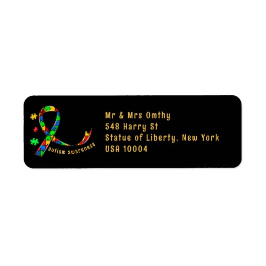 Autismus Bewusstsein Band Puzzle Stück-Sparer (Vorne)