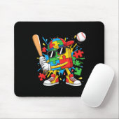 Autismus-Bewusstsein Baseball-Drip-Eiscreme-Puzzle Mousepad (Mit Mouse)