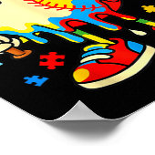 Autismus-Bewusstsein Baseball Eis Drip Jungen Poster (Ecke)