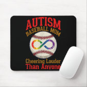 Autismus-Bewusstsein Baseball-Mama Cheering Mama M Mousepad (Mit Mouse)