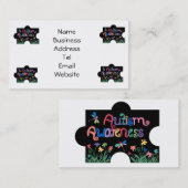 Autismus-Bewusstsein bessert Visitenkarte aus (Vorne/Hinten)