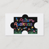 Autismus-Bewusstsein bessert Visitenkarte aus (Rückseite)