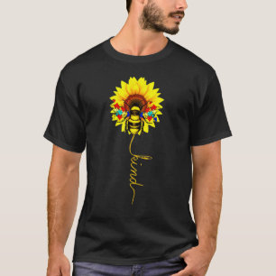 Autismus-Bewusstsein Biene Freundlich Sonnenblume  T-Shirt