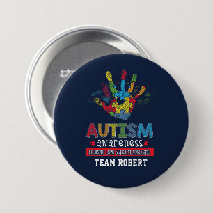 Autismus-Bewusstsein Bilden Sie sich weiter, setze Button