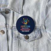 Autismus-Bewusstsein Bilden Sie sich weiter, setze Button (Beispiel)