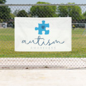 Autismus-Bewusstsein blaues Puzzleteil Herz Banner (Insitu)