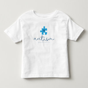 Autismus-Bewusstsein blaues Puzzleteil Herz Kleinkind T-shirt