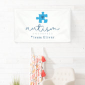 Autismus-Bewusstsein blaues Puzzleteil #Team Name  Banner (Insitu)