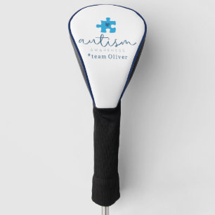 Autismus-Bewusstsein blaues Puzzleteil #Team Name Golf Headcover
