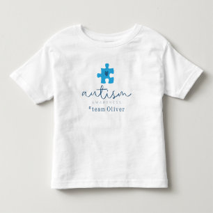 Autismus-Bewusstsein blaues Puzzleteil #Team Name Kleinkind T-shirt