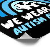 Autismus Bewusstsein Blue April Liebe Autistische Poster (Ecke)