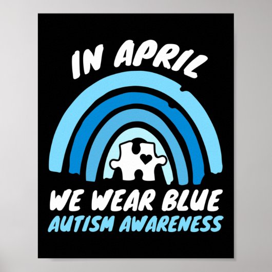 Autismus Bewusstsein Blue April Liebe Autistische Poster (Vorne)