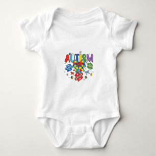 Autismus Bewusstsein Bow Coquette Puzzle Piece Neu Baby Strampler