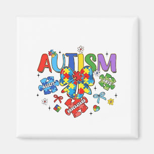 Autismus Bewusstsein Bow Coquette Puzzle Piece Neu Magnet