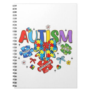 Autismus Bewusstsein Bow Coquette Puzzle Piece Neu Notizblock