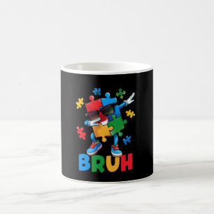 Autismus-Bewusstsein Bruh Dabbing Puzzle-Teil Jung Kaffeetasse
