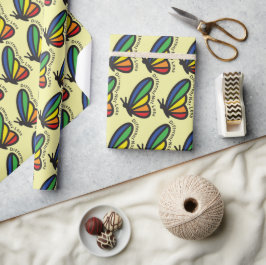 Autismus-Bewusstsein Bunte Butterfly Neurodiversit Geschenkpapier
