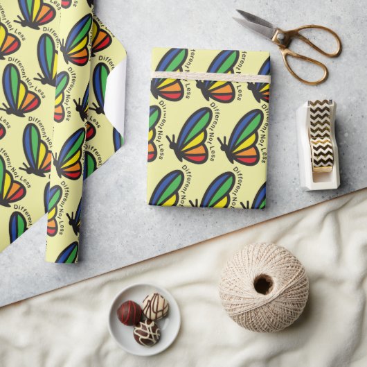 Autismus-Bewusstsein Bunte Butterfly Neurodiversit Geschenkpapier (Kunsthandwerk)