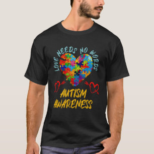 Autismus-Bewusstsein buntes Puzzle-Herz Autistisch T-Shirt