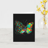 Autismus Bewusstsein Butterfly Peace Lover Geschen Karte (Gelbe Blume)