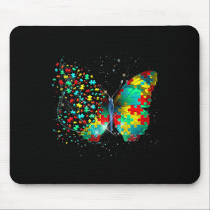 Autismus Bewusstsein Butterfly Peace Lover Geschen Mousepad