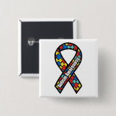 Autismus-Bewusstsein Button (Vorne & Hinten)