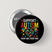 Autismus-Bewusstsein Button (Vorne & Hinten)