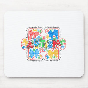 Autismus Bewusstsein Coquette Bow Frauen Mädchen K Mousepad