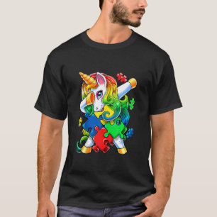 Autismus-Bewusstsein Dabbing-Einhorn-Puzzleteil Fü T-Shirt
