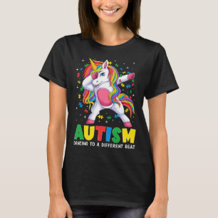 Autismus-Bewusstsein Dabbing-Einhorn-Puzzleteil-Ju T-Shirt