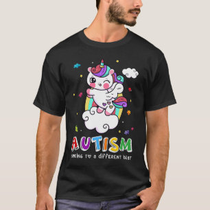 Autismus-Bewusstsein Dabbing-Einhorn-Puzzleteil-Ki T-Shirt