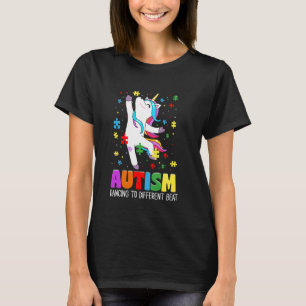 Autismus-Bewusstsein Dabbing-Einhorn-Puzzleteil-Ki T-Shirt
