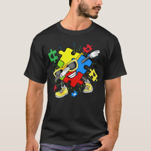 Autismus Bewusstsein Dabbing Puzzle Piece Kinder K T-Shirt