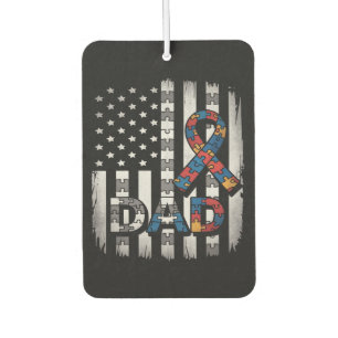 Autismus-Bewusstsein Dad USA-Flagge Vatertag Autolufterfrischer