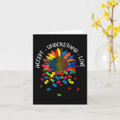 Autismus Bewusstsein Daisy Blume akzeptieren Lo Karte (Gelbe Blume)