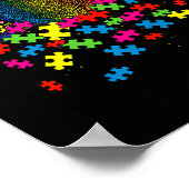 Autismus Bewusstsein Daisy Blume akzeptieren Lo Poster (Ecke)