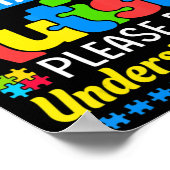 Autismus Bewusstsein, dass ich mich nicht falsch b Poster (Ecke)